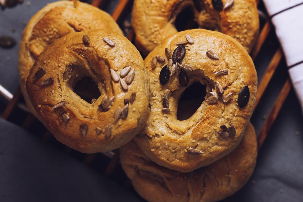 Handmade vegane Dinkel-Bagel2
