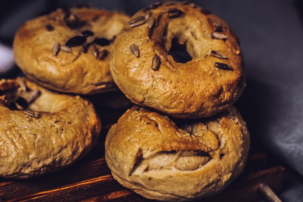 Handmade vegane Dinkel-Bagel · Zeit Für Vegan