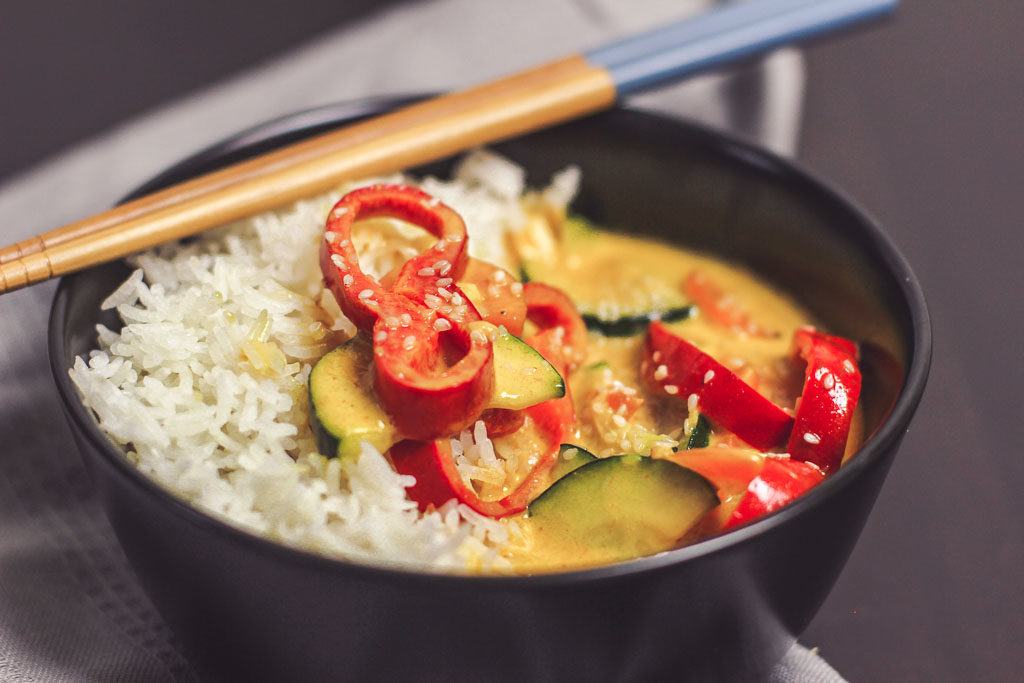 Kokos Thai Curry aus dem Wok