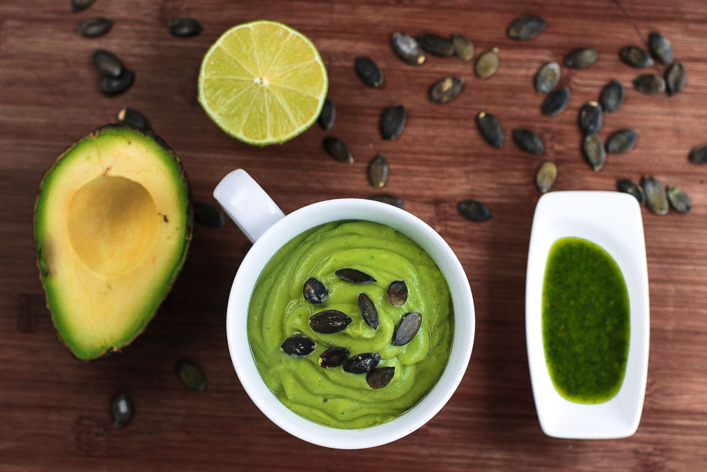Avocadosuppe mit Koriander Zutaten