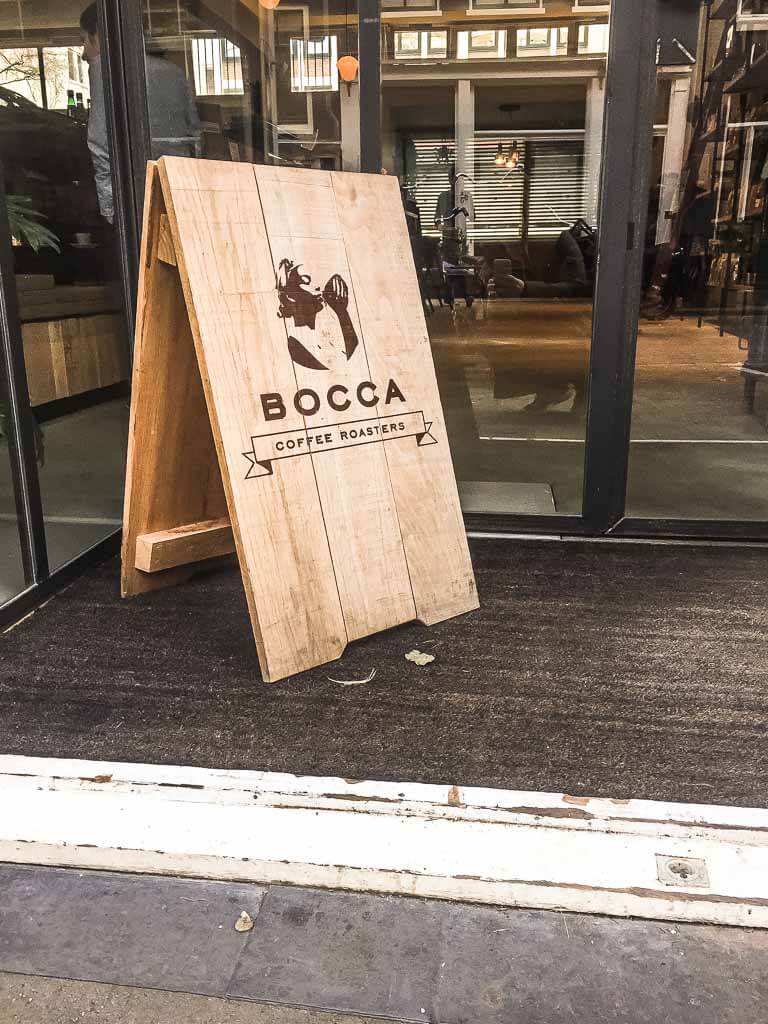Bocca Coffee Roasters - Eingangsschild Logo