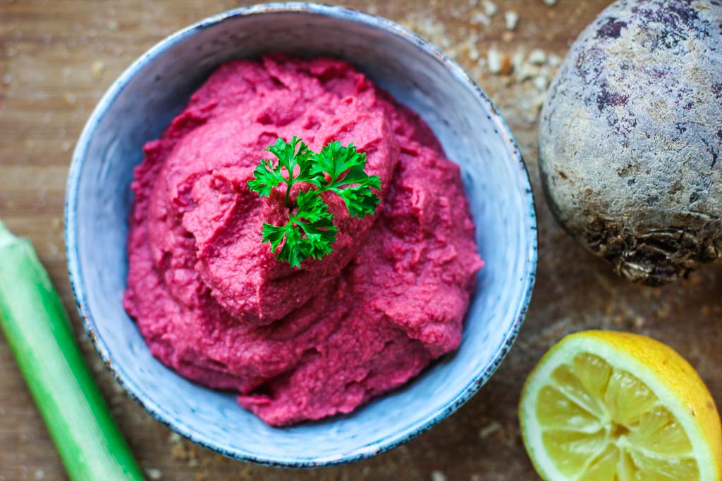 Rote Bete Hummus · Zeit Für Vegan